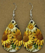 Sunflower 3D Dangle Earrings